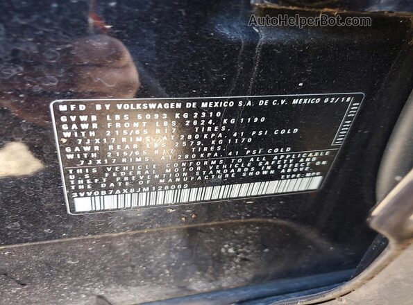 3VV0B7AX8JM126069 2018 VOLKSWAGEN TIGUAN Черный Вид наклейки с VIN-кодом