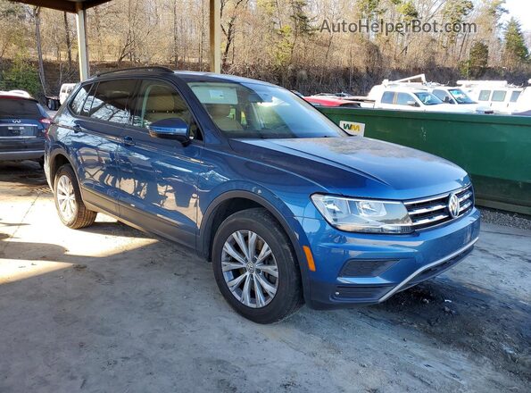 3VV1B7AX5JM098168 2018 VOLKSWAGEN TIGUAN Синий Передняя правая четверть