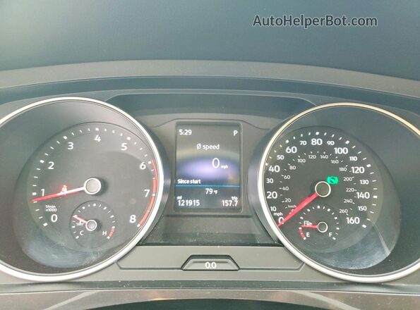 3VV1B7AX9KM080323 2019 VOLKSWAGEN TIGUAN Gray Widok zestawu wskaźników
