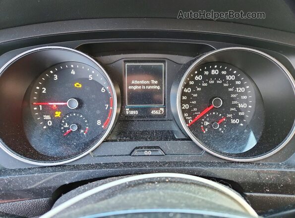 3VV2B7AX1JM110580 2018 VOLKSWAGEN TIGUAN Black Вид щитка приладів