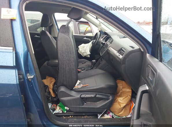 3VV2B7AX1KM136128 2019 VOLKSWAGEN TIGUAN Blue Вид салону спереду