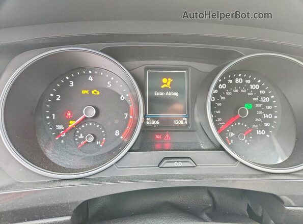 3VV2B7AX3KM175397 2019 VOLKSWAGEN TIGUAN Бирюзовый Вид щитка приборов