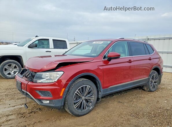 3VV2B7AX4KM096191 2019 VOLKSWAGEN TIGUAN Red წინა მარცხენა ხედი სამი მეოთხედიდან