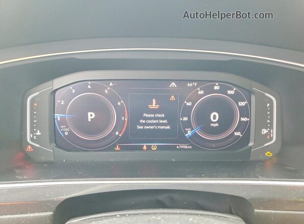 3VV2B7AX4KM096191 2019 VOLKSWAGEN TIGUAN Red ხელსაწყოთა პანელის ხედი