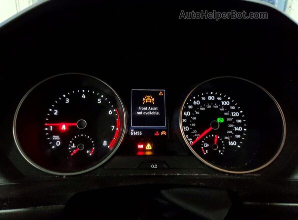 3VV2B7AX5KM187261 2019 VOLKSWAGEN TIGUAN Black Widok zestawu wskaźników