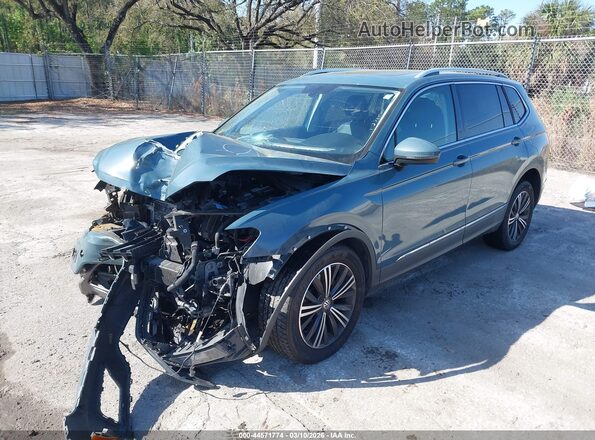 3VV3B7AX0KM078159 2019 VOLKSWAGEN TIGUAN Синий Передняя левая четверть