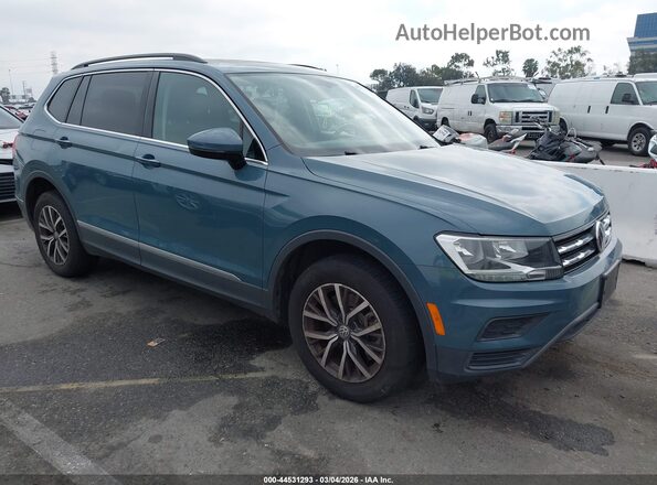 3VV3B7AX1LM106200 2020 VOLKSWAGEN TIGUAN Синий Передняя правая четверть