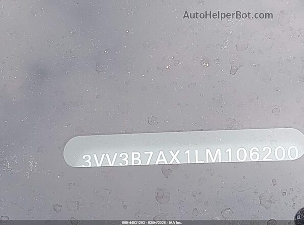 3VV3B7AX1LM106200 2020 VOLKSWAGEN TIGUAN Синий Вид подкапотного пространства