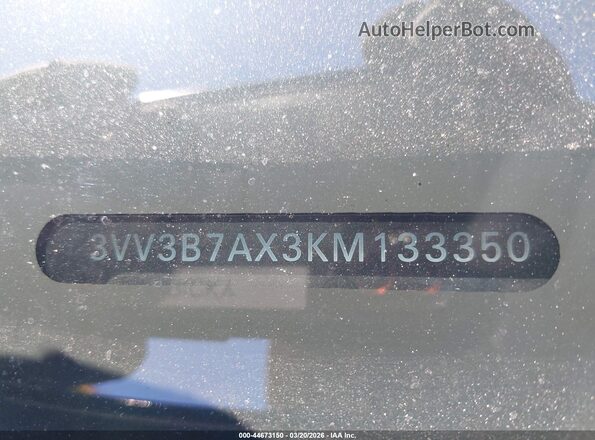 3VV3B7AX3KM133350 2019 VOLKSWAGEN TIGUAN Черный Вид подкапотного пространства