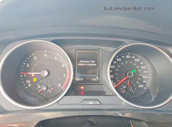 3VV3B7AX8KM101669 2019 VOLKSWAGEN TIGUAN Black ხელსაწყოთა პანელის ხედი