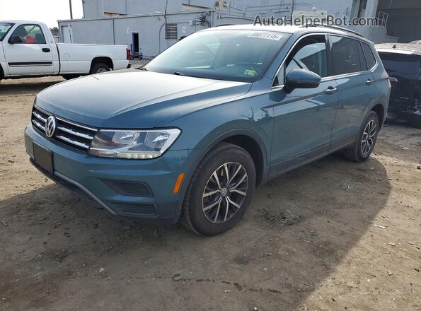 3VV3B7AX8KM201433 2019 VOLKSWAGEN TIGUAN Бирюзовый Передняя левая четверть