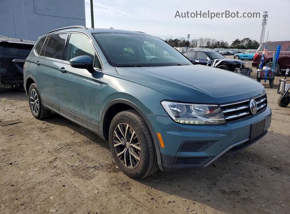 3VV3B7AX8KM201433 2019 VOLKSWAGEN TIGUAN Бирюзовый Передняя правая четверть