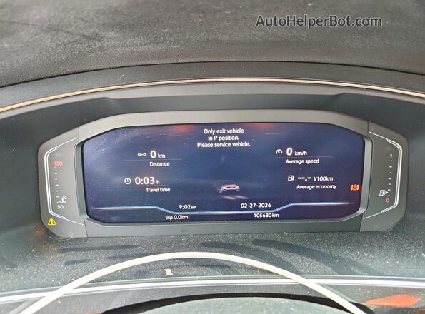 3VV4B7AX3KM138195 2019 VOLKSWAGEN TIGUAN Черный Вид щитка приборов