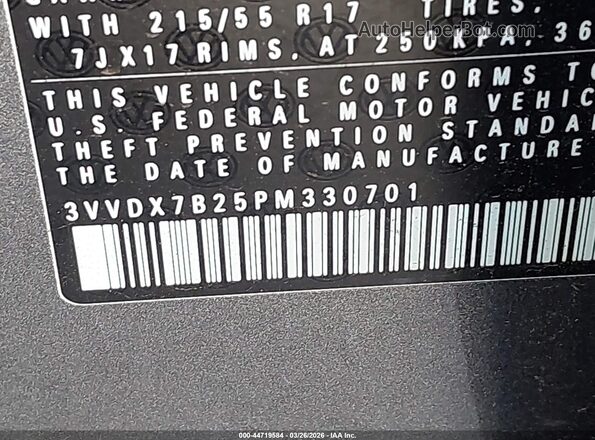 3VVDX7B25PM330701 2023 VOLKSWAGEN TAOS Gray Widok komory silnika