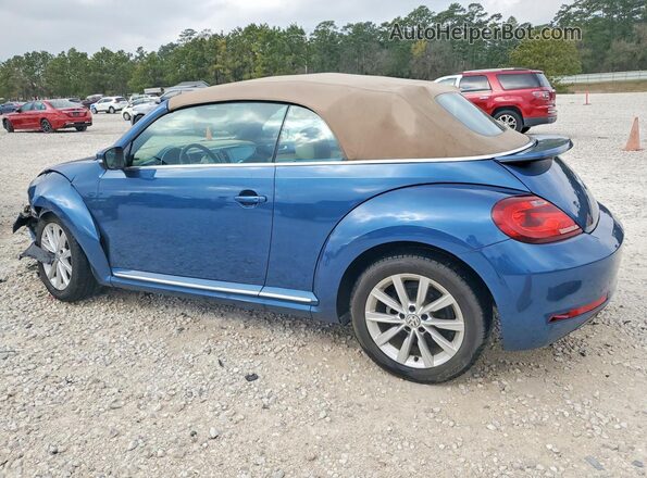 3VW5DAAT0JM516945 2018 VOLKSWAGEN BEETLE Синий Задняя левая четверть