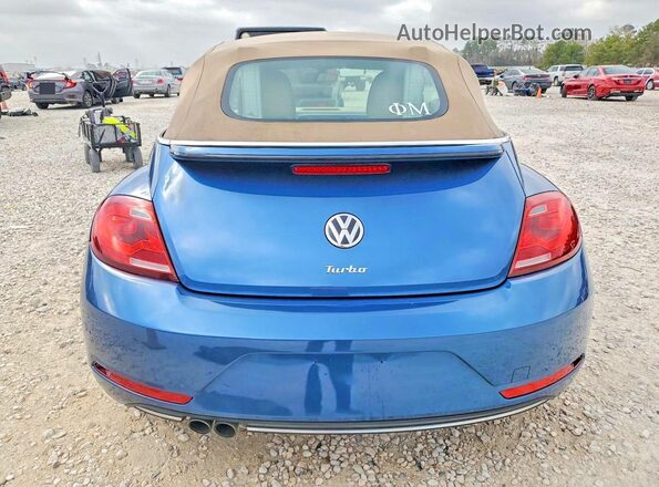 3VW5DAAT0JM516945 2018 VOLKSWAGEN BEETLE Синий Вид сзади