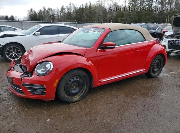 3VW5DAAT4JM517578 2018 VOLKSWAGEN BEETLE Red წინა მარცხენა ხედი სამი მეოთხედიდან