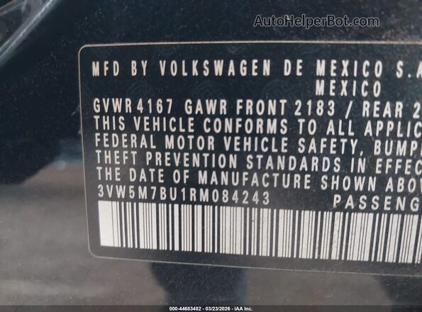 3VW5M7BU1RM084243 2024 VOLKSWAGEN JETTA Черный Вид подкапотного пространства