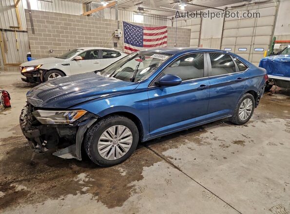 3VWC57BU2KM204786 2019 VOLKSWAGEN JETTA Blue წინა მარცხენა ხედი სამი მეოთხედიდან