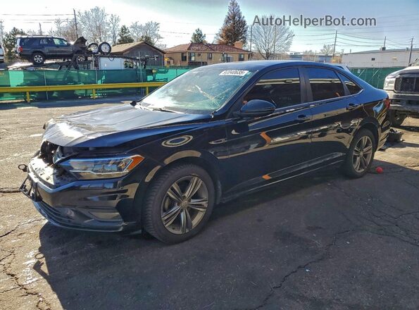 3VWCB7BU9KM225580 2019 VOLKSWAGEN JETTA Black Vista tres cuartos delantera izquierda