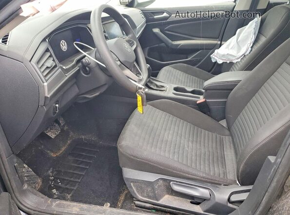 3VWCM7BU2NM005955 2022 VOLKSWAGEN JETTA Черный Вид салона спереди