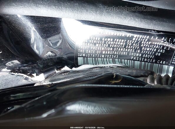 3VWJD7AT2JM702343 2018 VOLKSWAGEN BEETLE Черный Вид подкапотного пространства