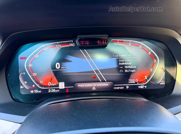 5UXCW2C52KLB43713 2019 BMW X7 Gray Widok zestawu wskaźników