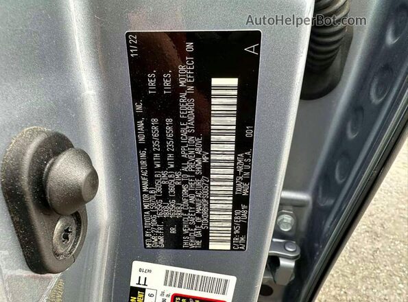 5TDKDRBH0PS005727 2023 TOYOTA HIGHLANDER Серый Вид задней части салона