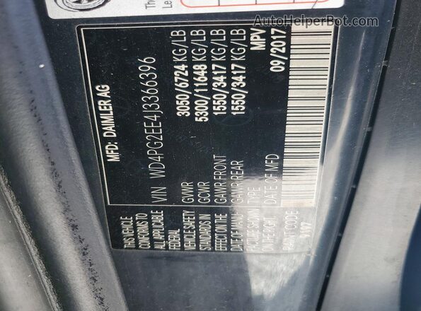 WD4PG2EE4J3366396 2018 MERCEDES-BENZ METRIS Черный Панорамный вид салона 360°