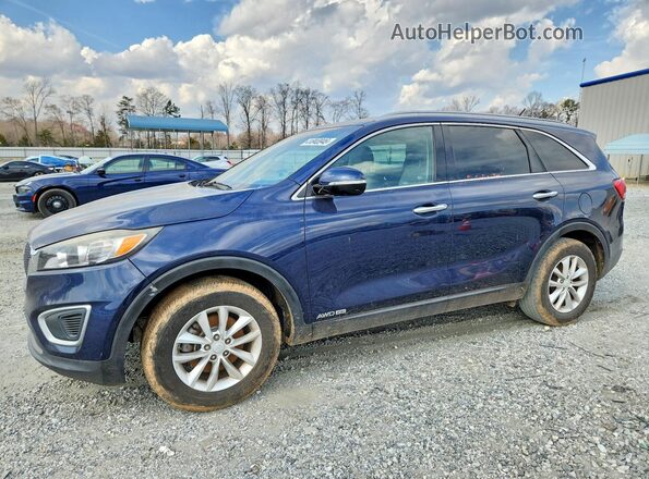 5XYPGDA53JG413697 2018 KIA SORENTO Синий Задняя левая четверть