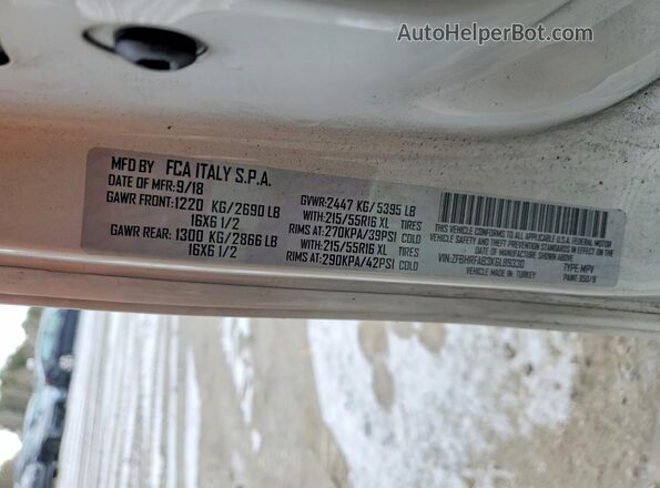 ZFBHRFAB3K6L89330 2019 RAM PROMASTER Белый Панорамный вид салона 360°