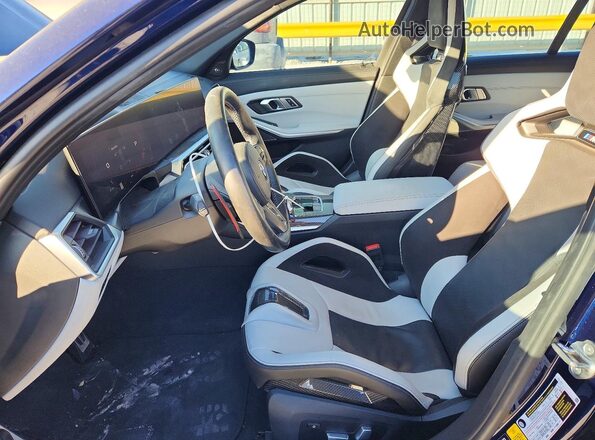 WBS43AY04PFN35500 2023 BMW M3 Blue Widok wnętrza z przodu