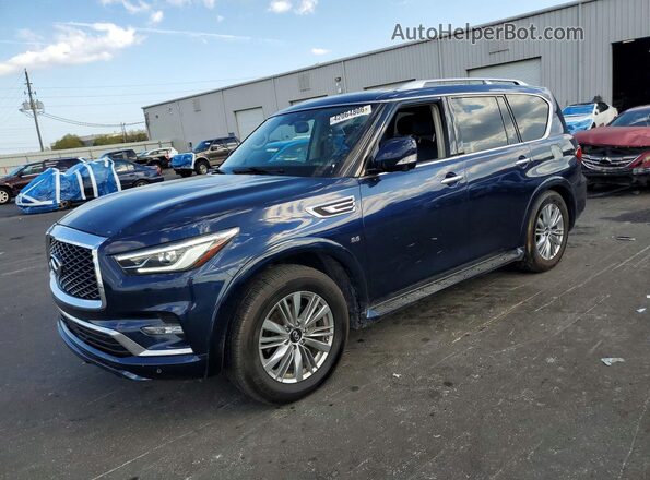 JN8AZ2NE4K9227902 2019 INFINITI QX80 Синий Задняя левая четверть