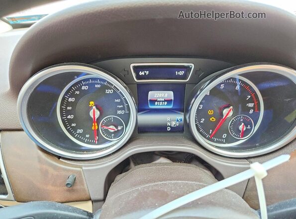 4JGDA5GBXKB210174 2019 MERCEDES-BENZ GLE Белый Вид щитка приборов