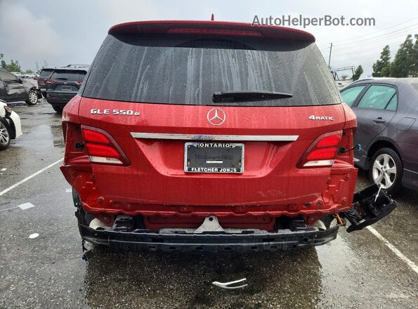 4JGDA6DB9JB147996 2018 MERCEDES-BENZ GLE Красный Вид сзади