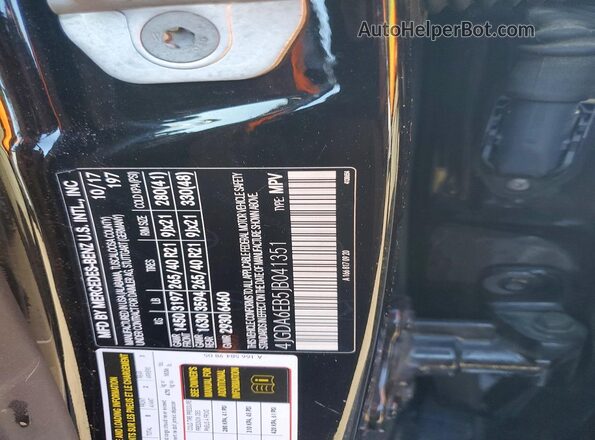 4JGDA6EB5JB041351 2018 MERCEDES-BENZ GLE Черный Вид подкапотного пространства