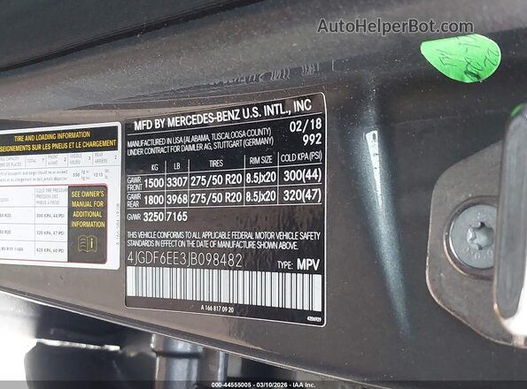 4JGDF6EE3JB098482 2018 MERCEDES-BENZ GLS 450 Gray Вид підкапотного простору