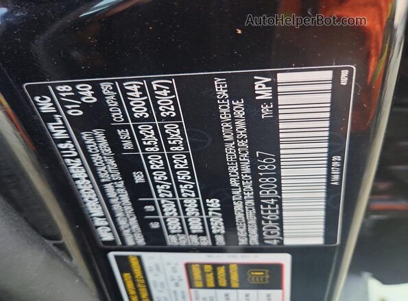 4JGDF6EE4JB081867 2018 MERCEDES-BENZ GLS Black Панорамний вид салону 360°