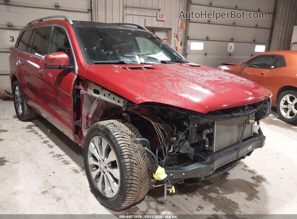 4JGDF6EE8HA856977 2017 MERCEDES-BENZ GLS 450 Красный Передняя правая четверть