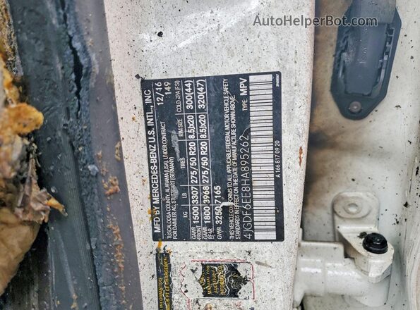 4JGDF6EE8HA895262 2017 MERCEDES-BENZ GLS Burn Widok naklejki z numerem VIN