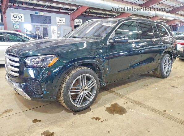 4JGFF5KEXRB076563 2024 MERCEDES-BENZ GLS Зеленый Передняя левая четверть