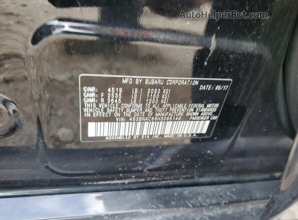 4S3BNAC66H3065140 2017 SUBARU LEGACY Black Engine compartment view