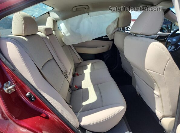 4S3BNBF6XG3033422 2016 SUBARU LEGACY Темно-бордовый Вид задних сидений
