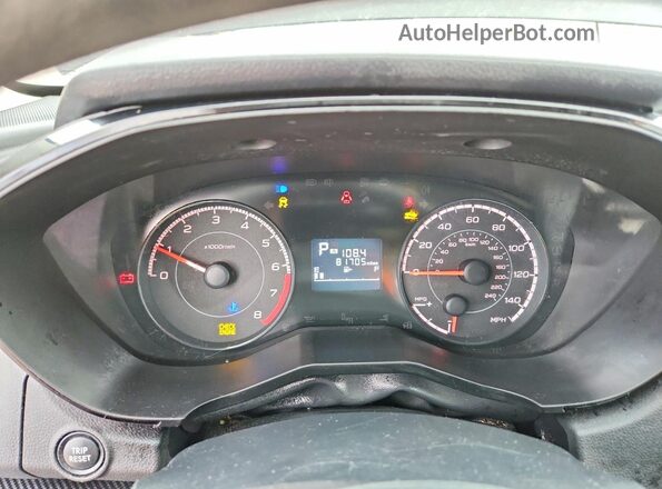 4S3GKAA66J3601723 2018 SUBARU IMPREZA Black Widok zestawu wskaźników