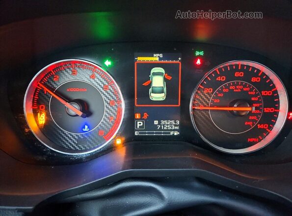 4S3GKAM67J3611477 2018 SUBARU IMPREZA Синий Вид щитка приборов