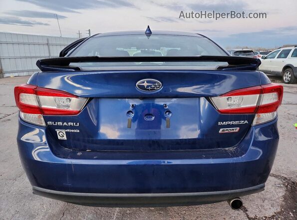 4S3GKAM67J3611477 2018 SUBARU IMPREZA Синий Вид сзади