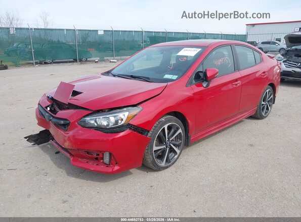 4S3GKAM6XN3610443 2022 SUBARU IMPREZA Красный Передняя левая четверть