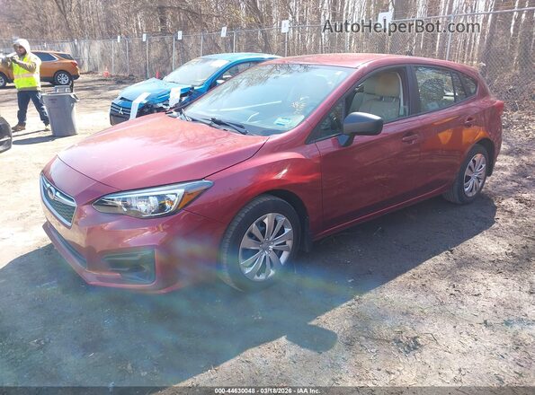 4S3GTAA63J3727101 2018 SUBARU IMPREZA Темно-бордовый Передняя левая четверть