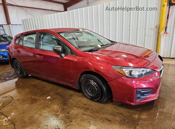 4S3GTAB69K3711937 2019 SUBARU IMPREZA Красный Передняя правая четверть