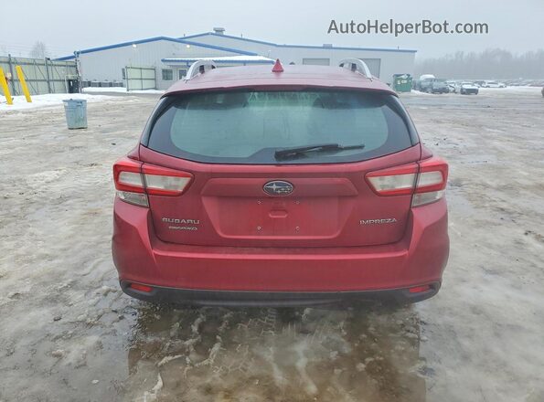 4S3GTAC61K3713518 2019 SUBARU IMPREZA Maroon Vista trasera